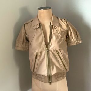 2 in 1 GF FERRE Gianfranco Ferre Leather Jacket/ Vest Sz XS